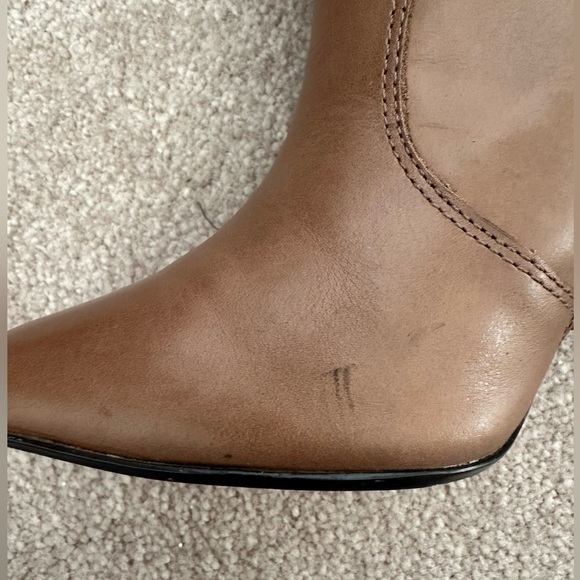 Aldo light brown leather slouch boots. - Picture 5 of 9